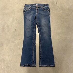 Y2K Dark Wash Flared‎ Bootcut Wide Leg Fall Essential Low Rise Jeans